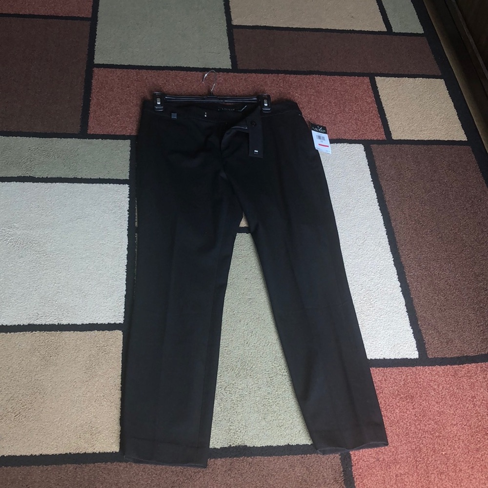 Ralph Lauren Black slim leg dress ankle pants.